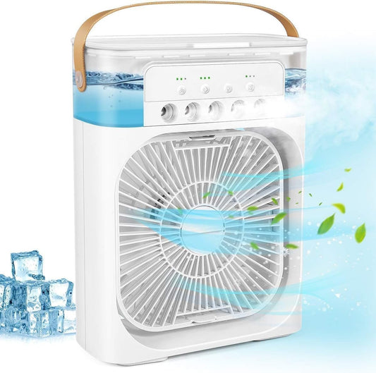Portable Cooling Fan with Mist & Ice Function